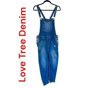 Love Tree Denim-NWOT women’s large. Medium wash. Side button. Nice distressing!